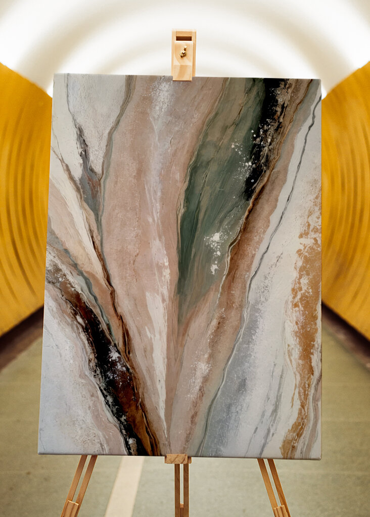 Flowing Patterns In Earth Tones And Green Hues