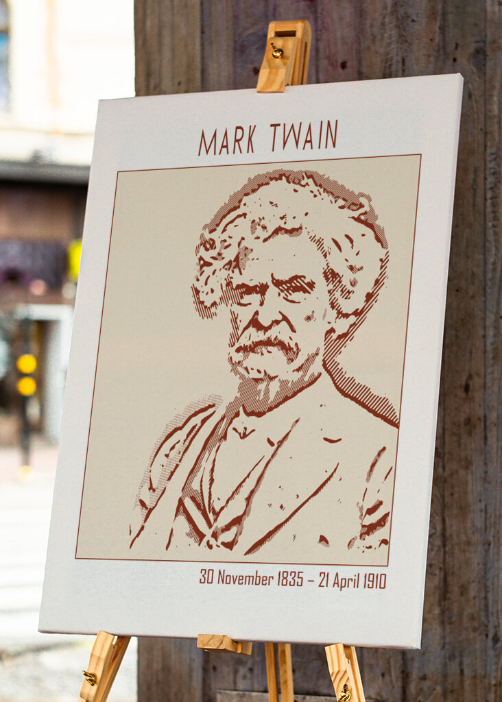 Line Art Minimalist – Mark Twain