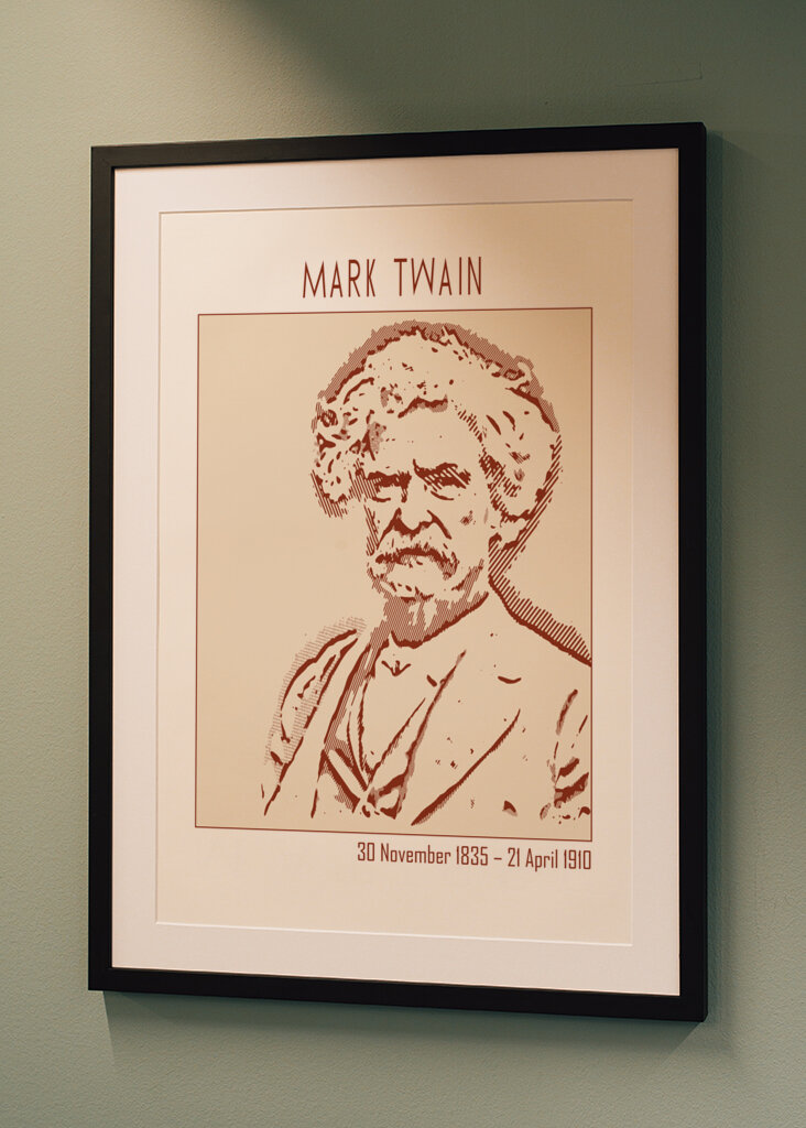 Line Art Minimalist – Mark Twain
