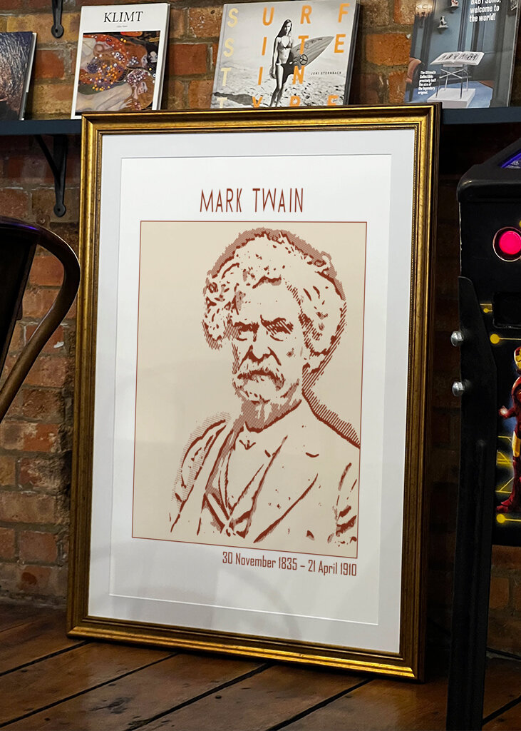 Line Art Minimalist – Mark Twain