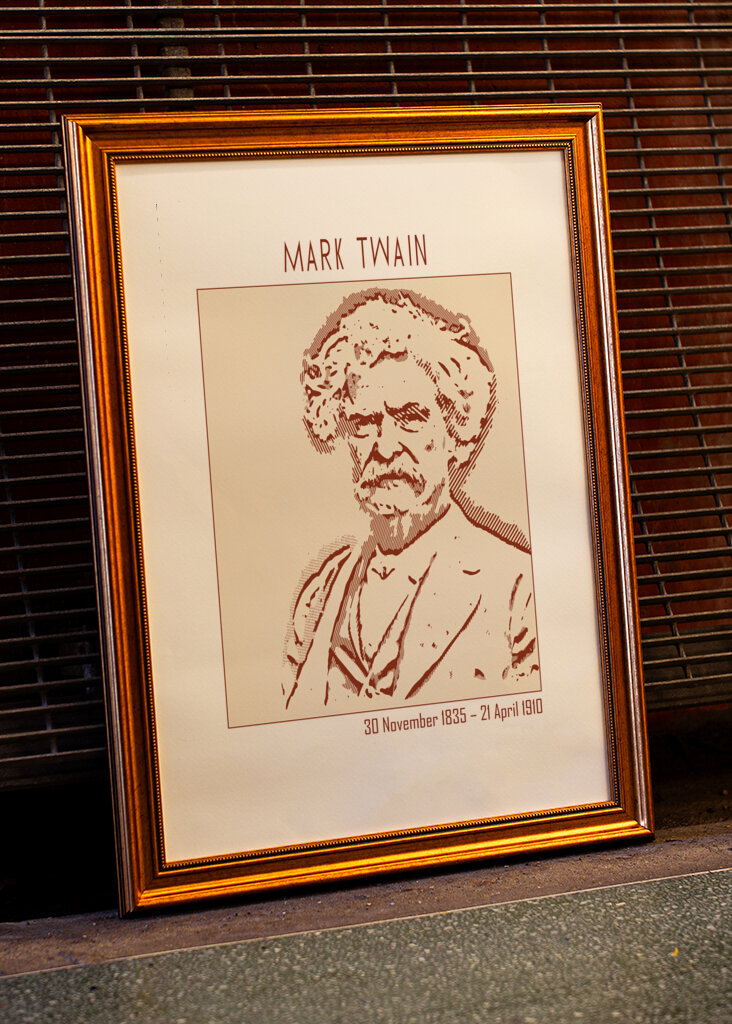 Line Art Minimalist – Mark Twain