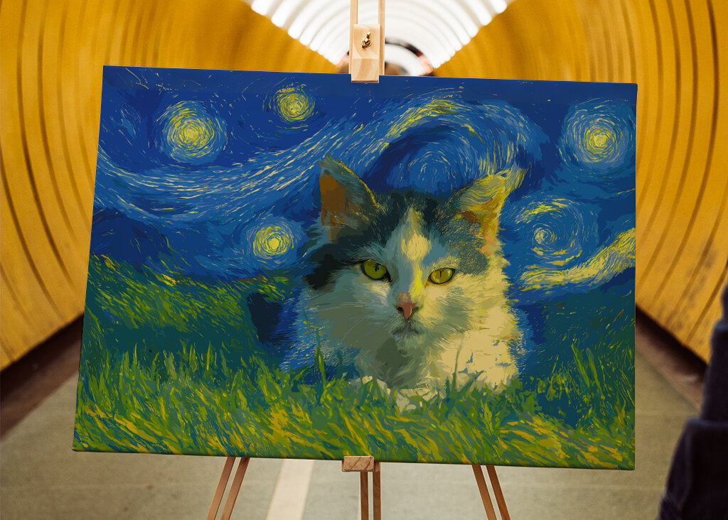 Starry Night Cat