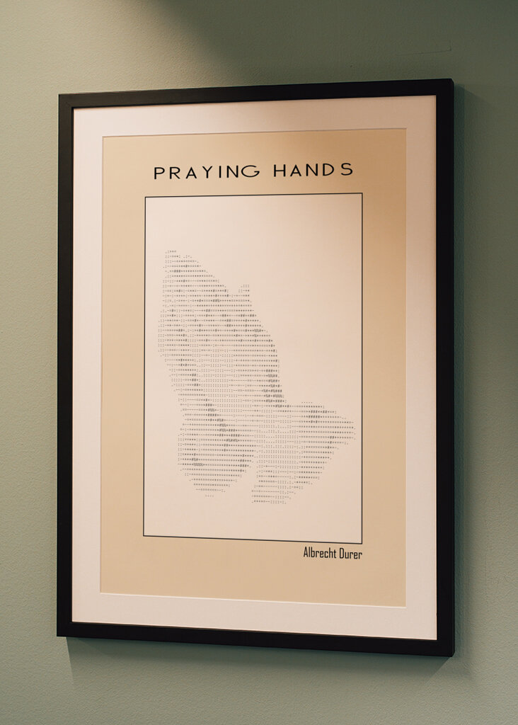 Praying Hands – Albrecht Durer (1508) – Ascii Art