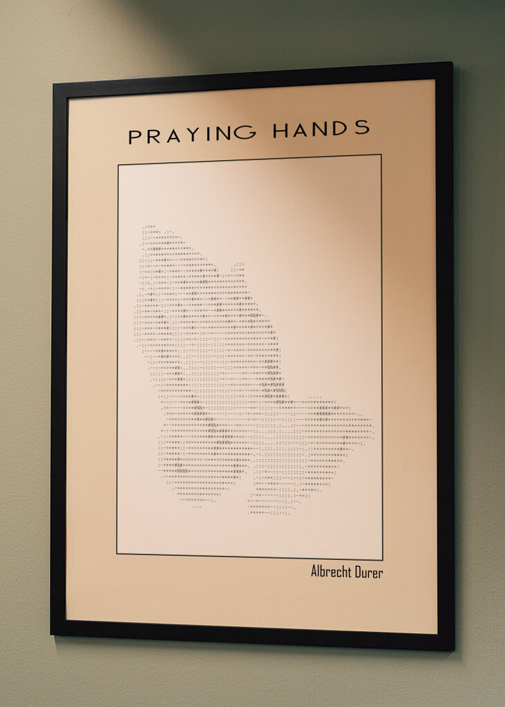 Praying Hands – Albrecht Durer (1508) – Ascii Art
