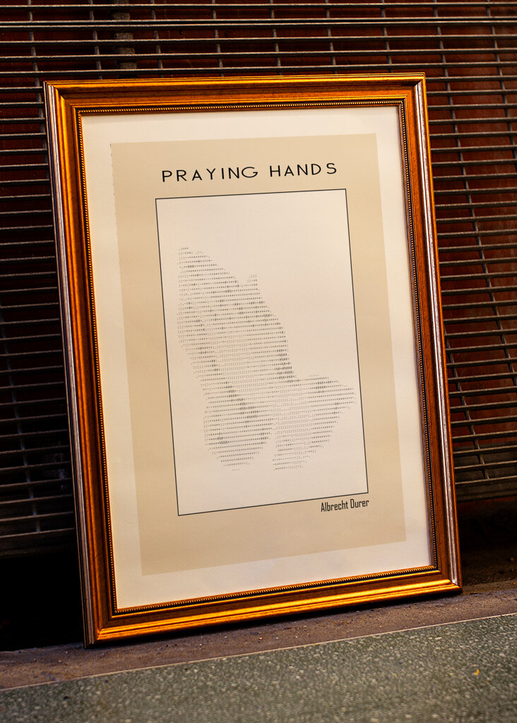 Praying Hands – Albrecht Durer (1508) – Ascii Art
