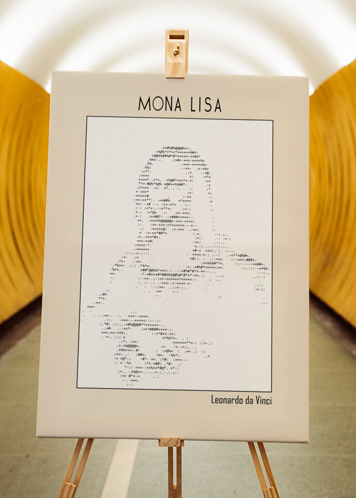 Ascii Art Minimalist – Mona Lisa – Leonardo Da Vinci – Classic Painting