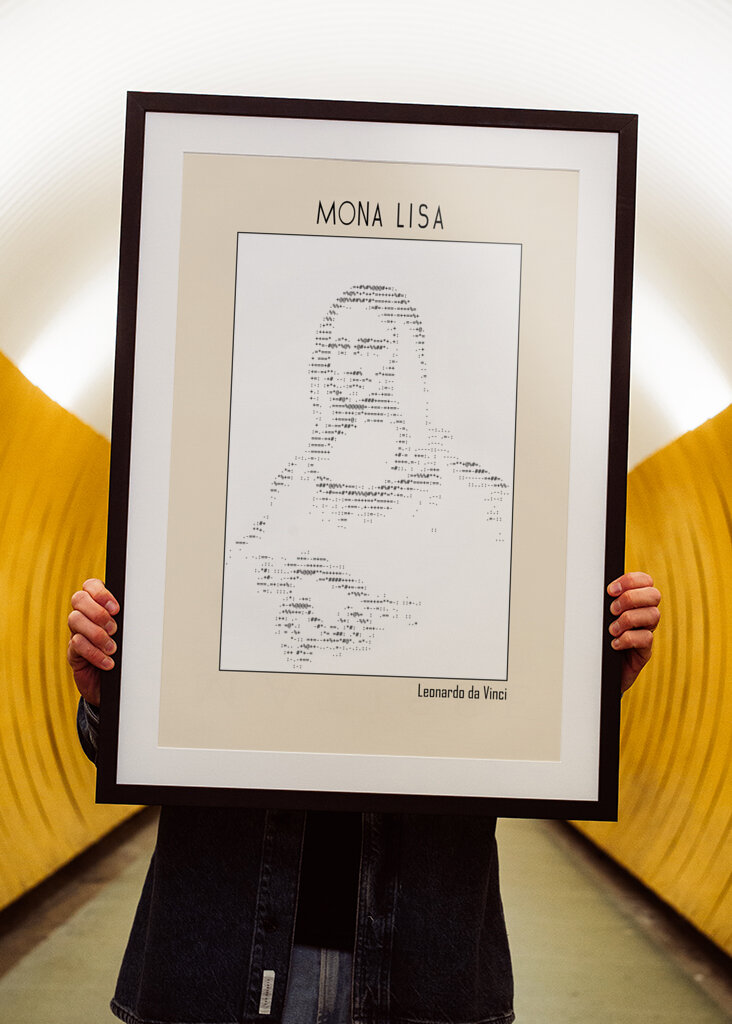 Ascii Art Minimalist – Mona Lisa – Leonardo Da Vinci – Classic Painting