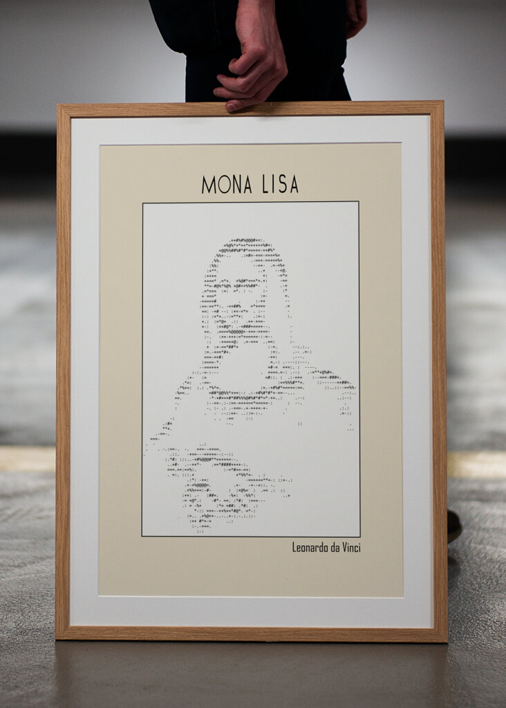 Ascii Art Minimalist – Mona Lisa – Leonardo Da Vinci – Classic Painting