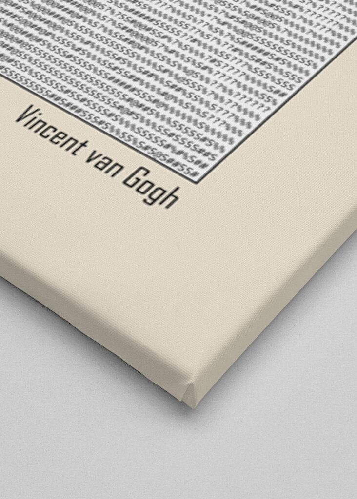 Ascii Art Minimalist – Portrait of Patience Escalier   Vincent Van Gogh – Classic Painting