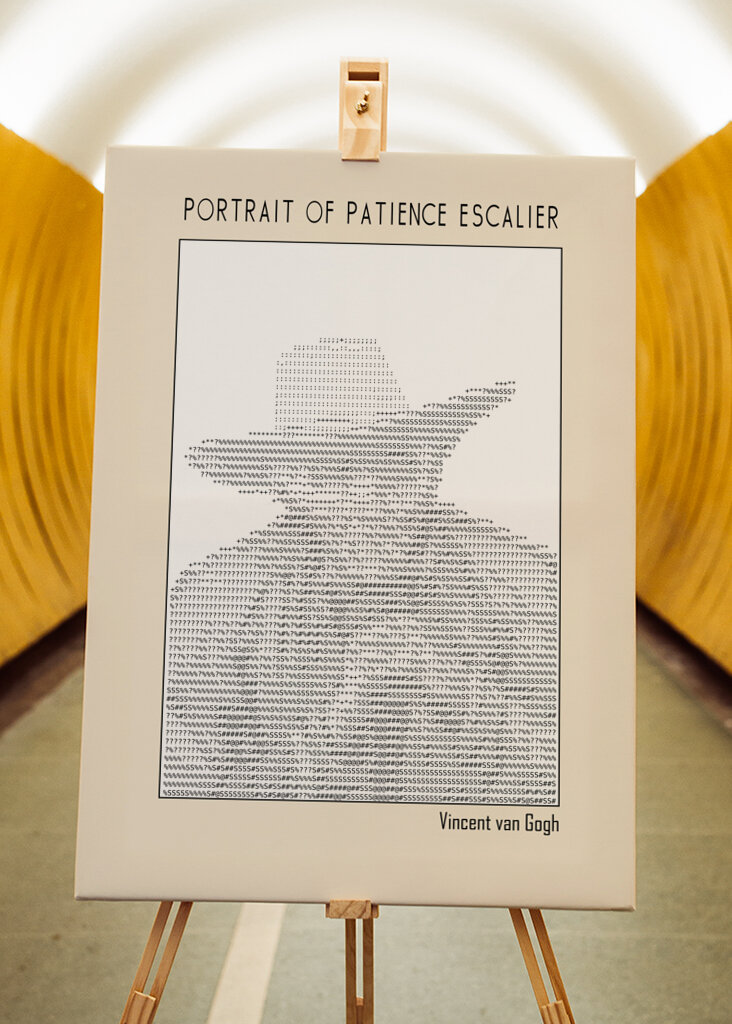 Ascii Art Minimalist – Portrait of Patience Escalier   Vincent Van Gogh – Classic Painting