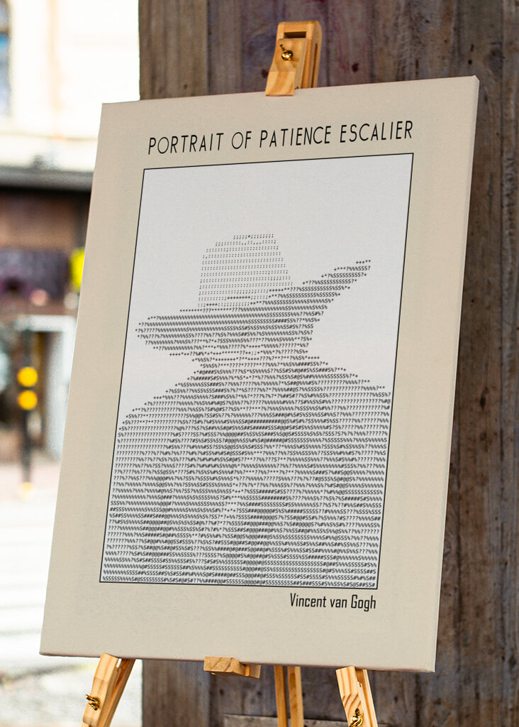 Ascii Art Minimalist – Portrait of Patience Escalier   Vincent Van Gogh – Classic Painting