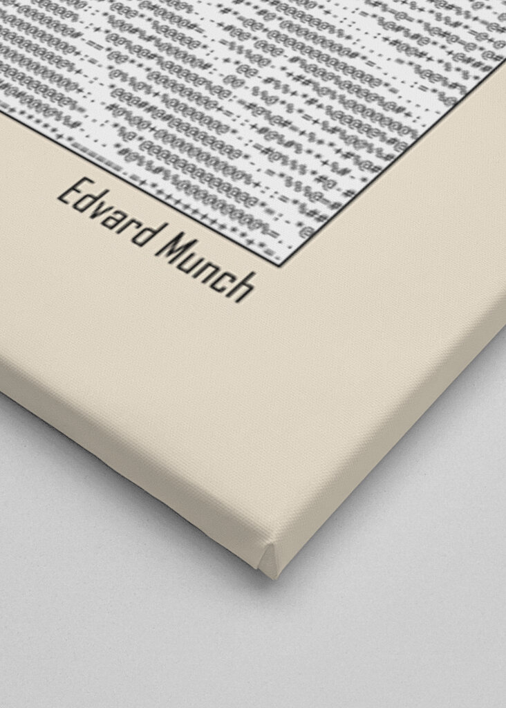 Ascii Art Minimalist – the Scream – Edvard Munch – Classic Painting