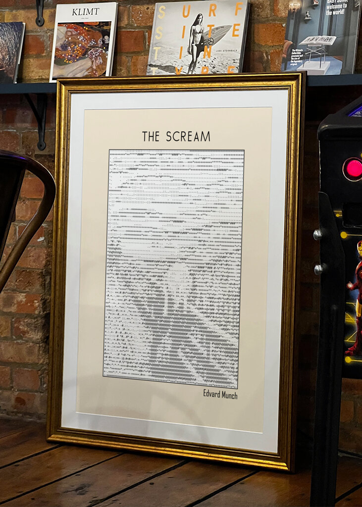 Ascii Art Minimalist – the Scream – Edvard Munch – Classic Painting