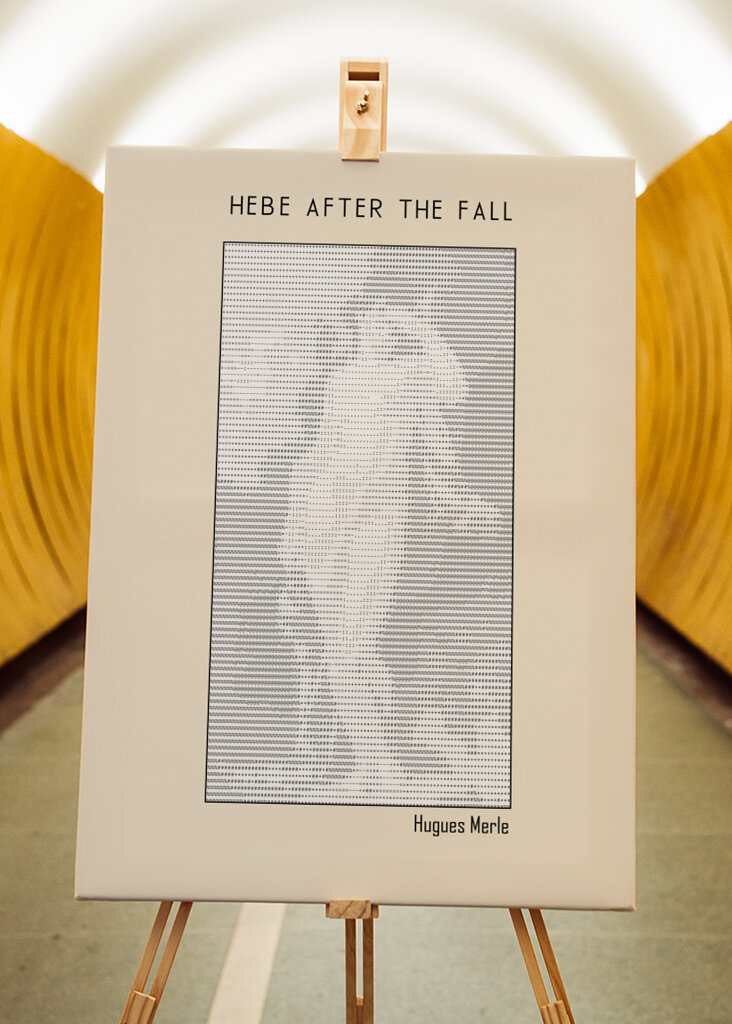 Ascii Art Minimalist – Hebe After the Fall By Hugues Merle (1880) – Classic Painting