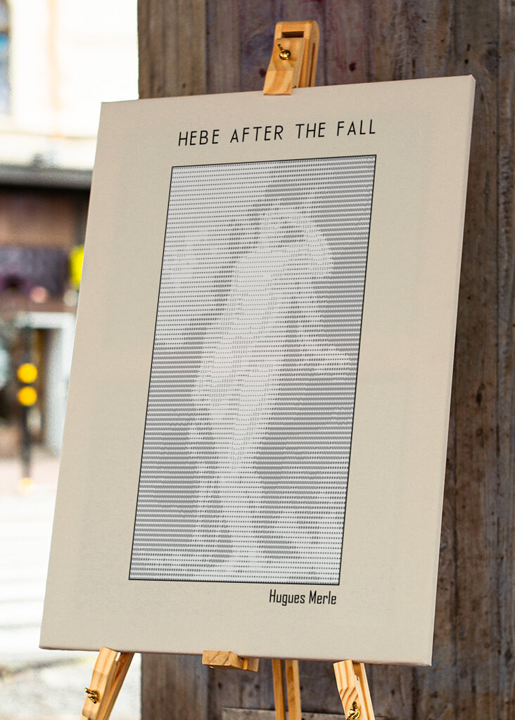 Ascii Art Minimalist – Hebe After the Fall By Hugues Merle (1880) – Classic Painting