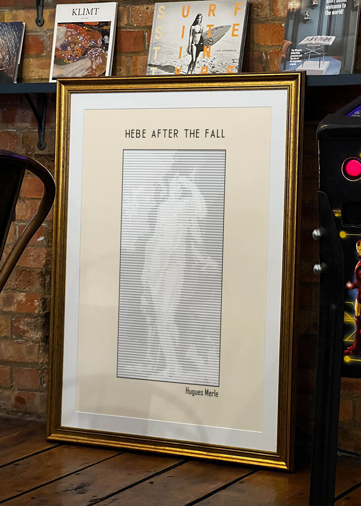 Ascii Art Minimalist – Hebe After the Fall By Hugues Merle (1880) – Classic Painting