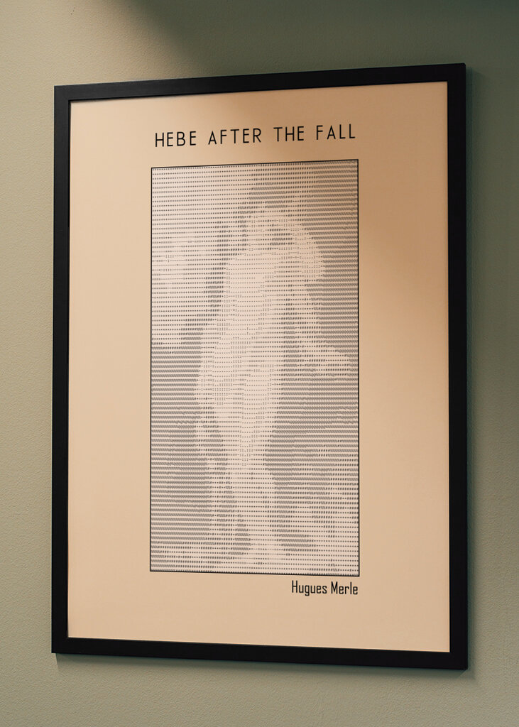 Ascii Art Minimalist – Hebe After the Fall By Hugues Merle (1880) – Classic Painting