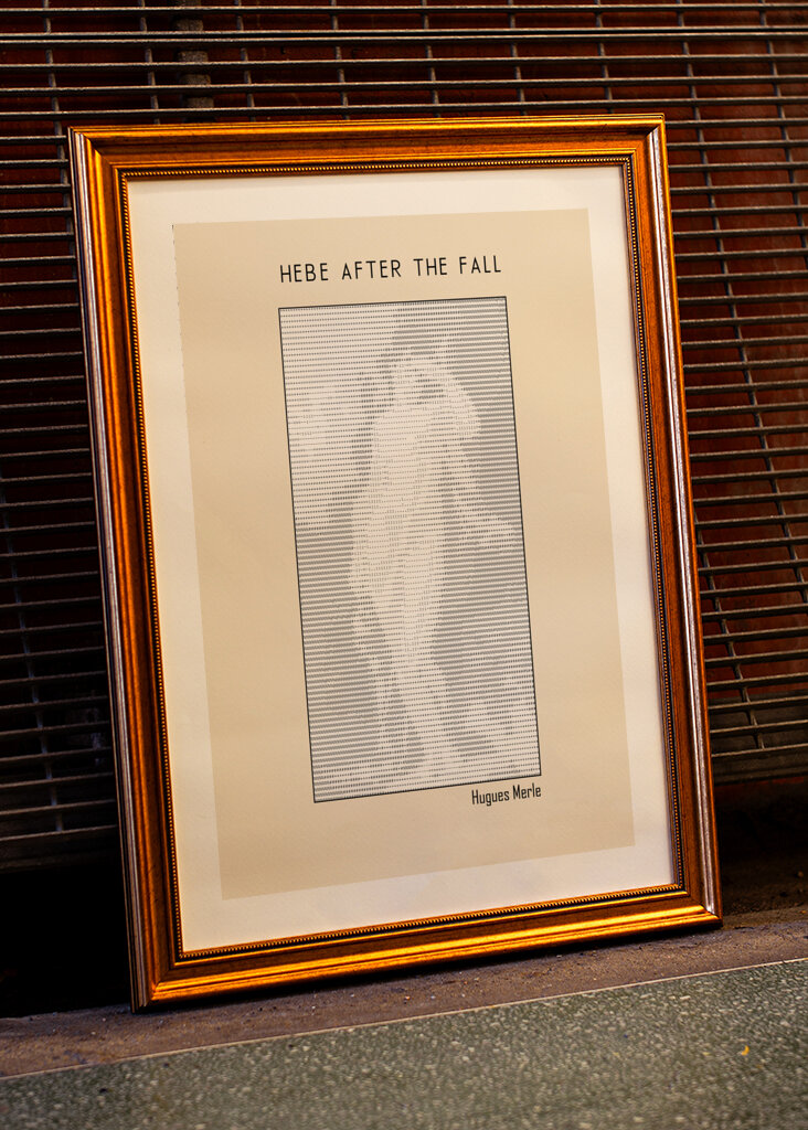 Ascii Art Minimalist – Hebe After the Fall By Hugues Merle (1880) – Classic Painting