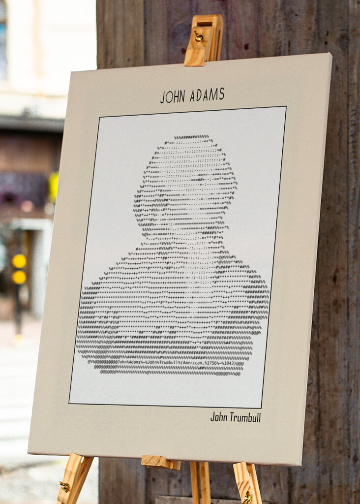 Ascii Art Minimalist – John Adams – John Trumbull (ascii Art)