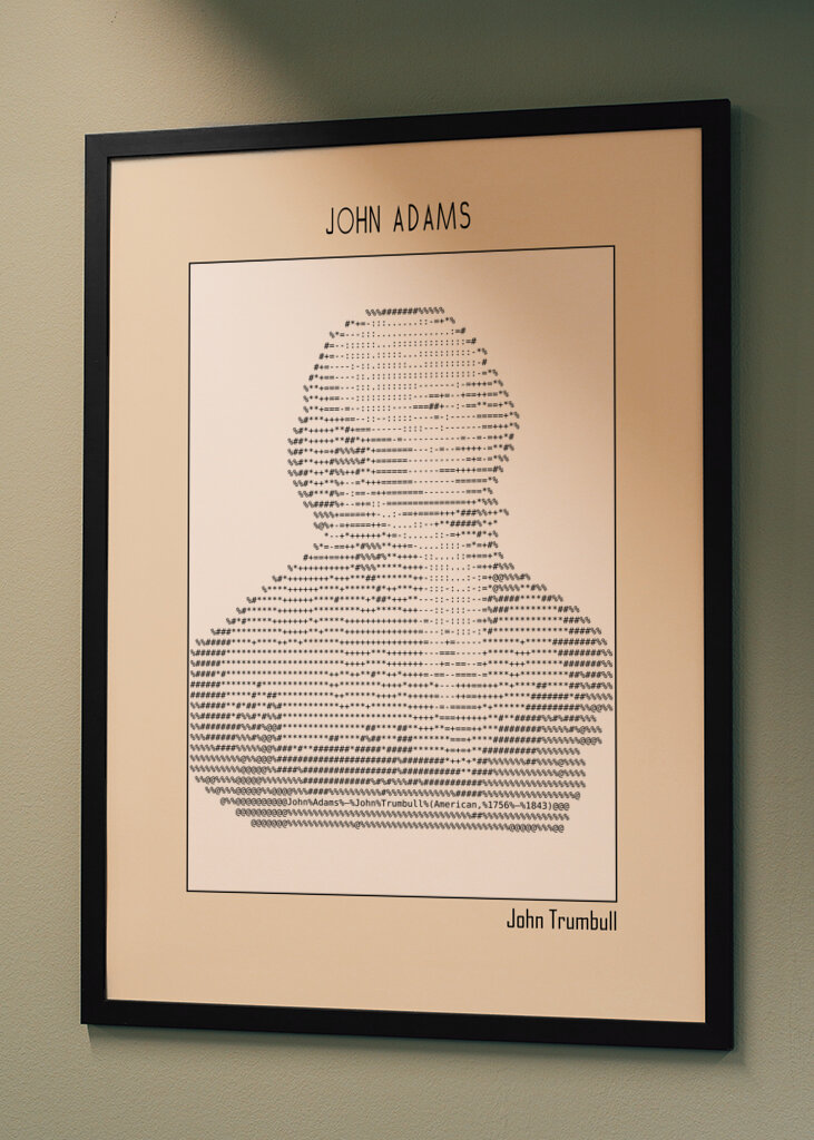 Ascii Art Minimalist – John Adams – John Trumbull (ascii Art)