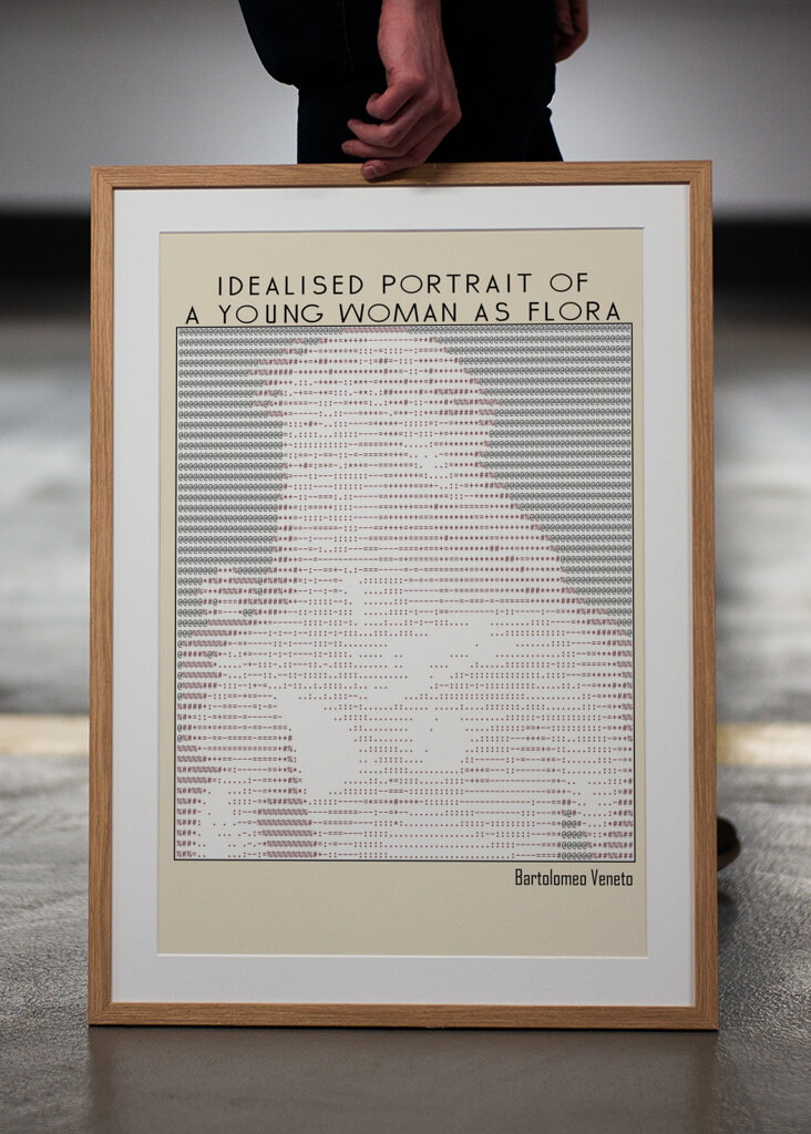 Ascii Art Minimalist – Idealised Portrait of a Young Woman As Flora   Bartolomeo Veneto