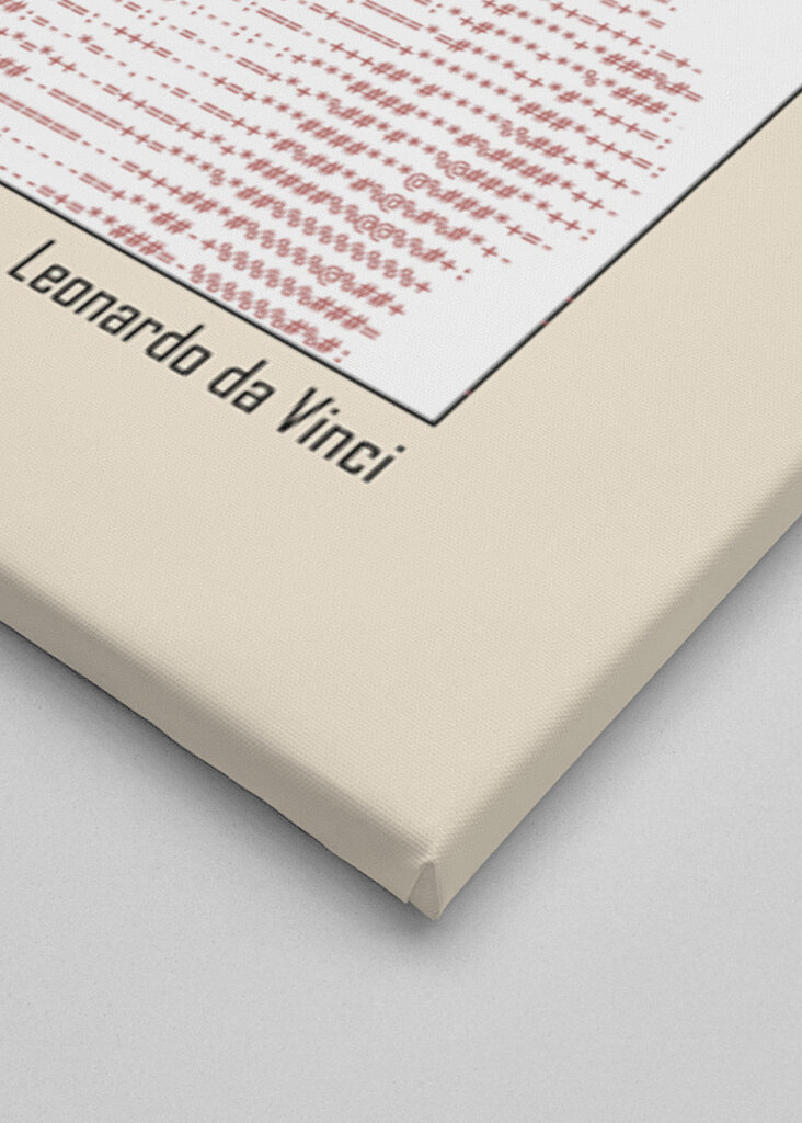 Ascii Art Minimalist – La Belle Ferronnière (portrait of a Lady From the Court of Milan)