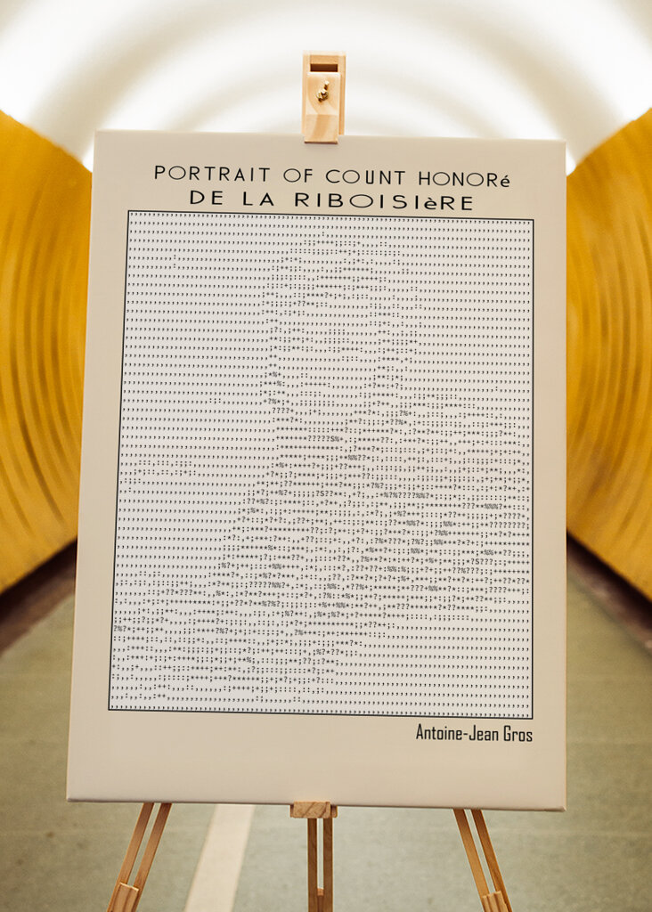 Ascii Art Minimalist – Portrait of Count Honoré De La Riboisière   Antoine Jean Gros