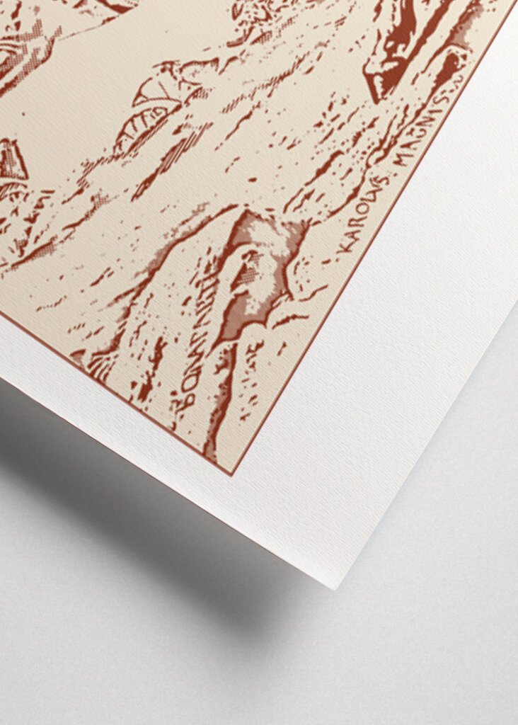 Line Art Minimalist – “Napoleon Crossing the Alps,” – Jacques Louis David