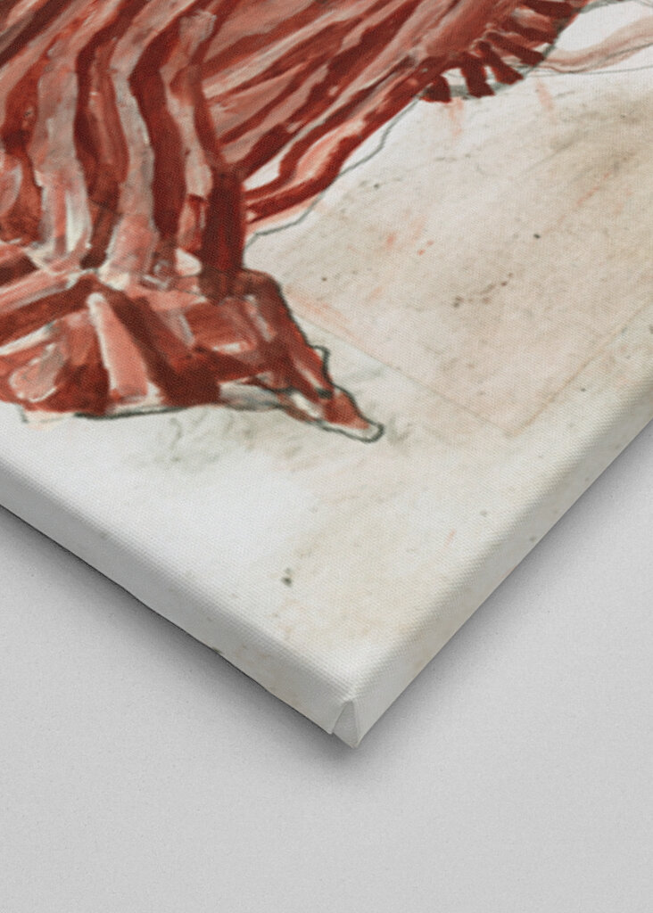 Woman In A Red Striped Dress