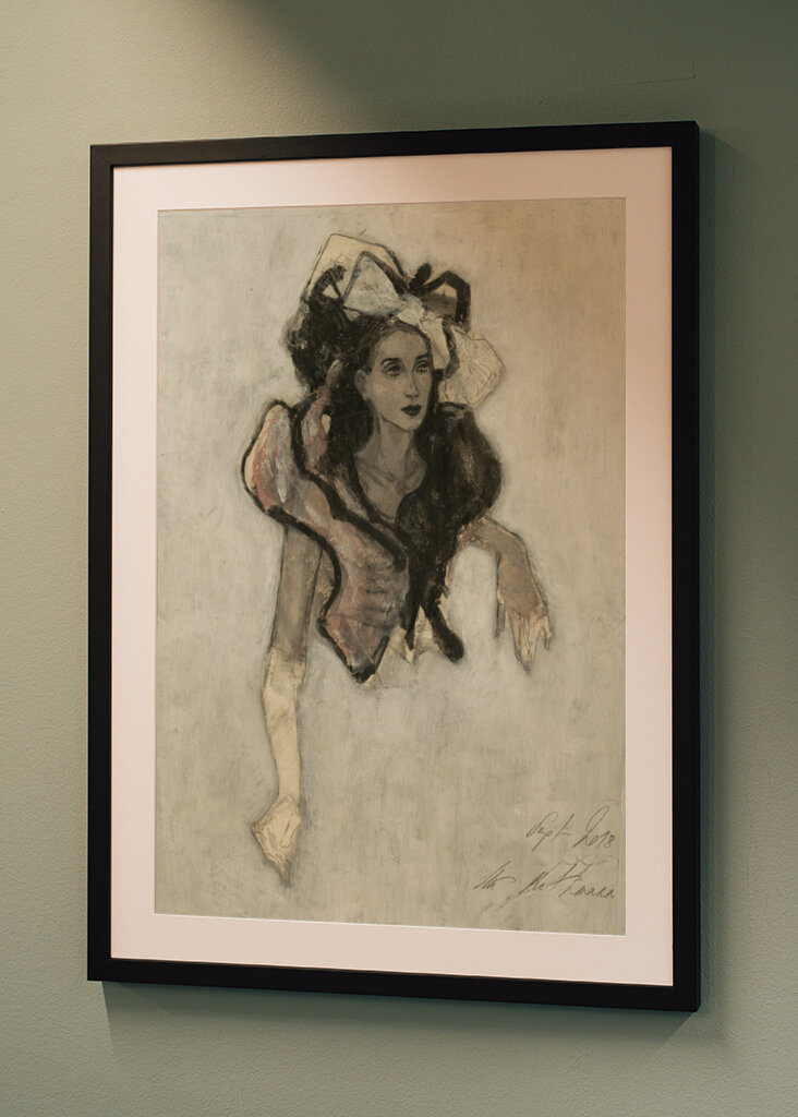 Elegant Woman Portrait with Intricate Dress