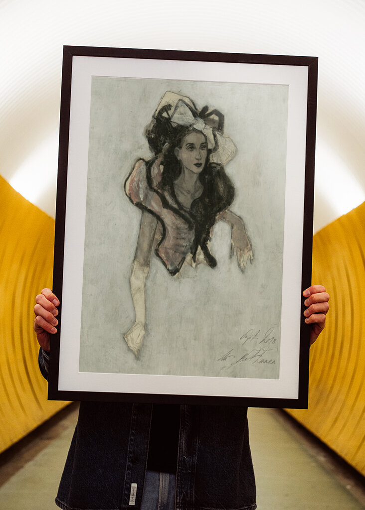 Elegant Woman Portrait with Intricate Dress