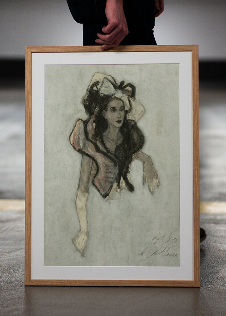 Elegant Woman Portrait with Intricate Dress