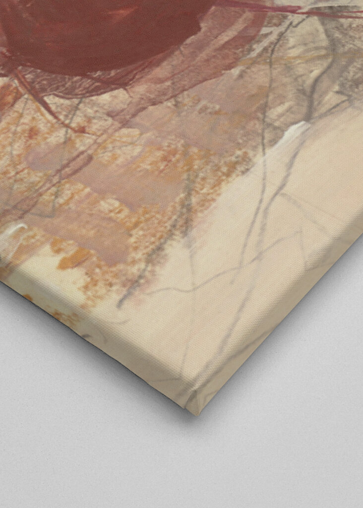 Contemplative Woman In Warm Red Tones