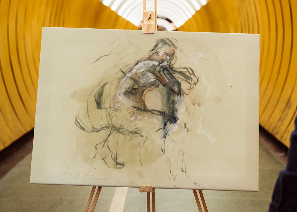 Nude Figure in a Dynamic Pose