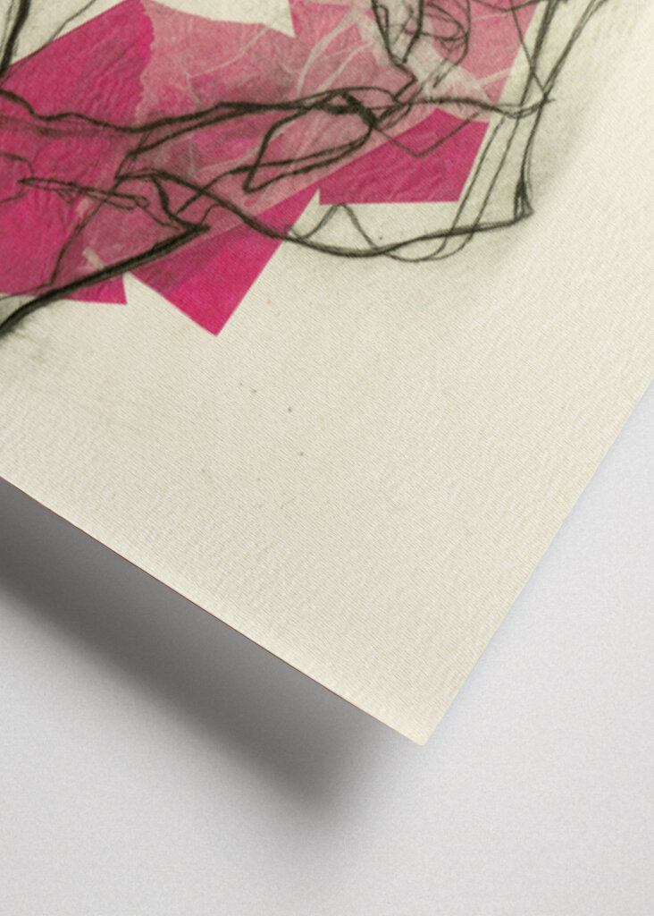 Pink Elegance with Woman Portrait