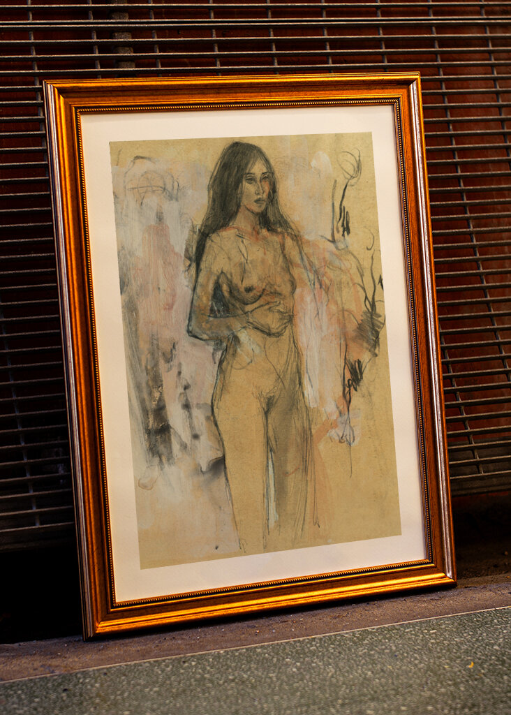 Sketch of a standing Nude Woman