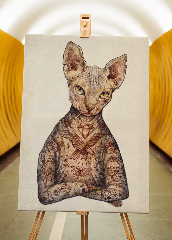 Stilvolle Tattoo Katze