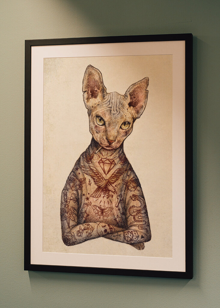 Stilvolle Tattoo Katze