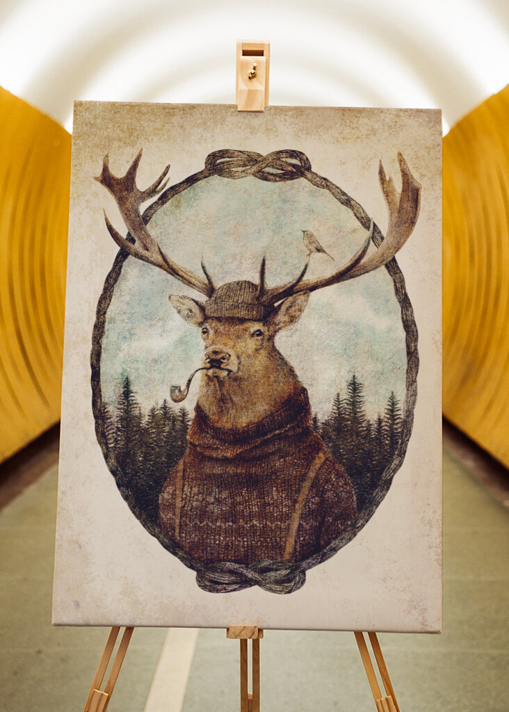 Deer Dressed In Cozy Attire