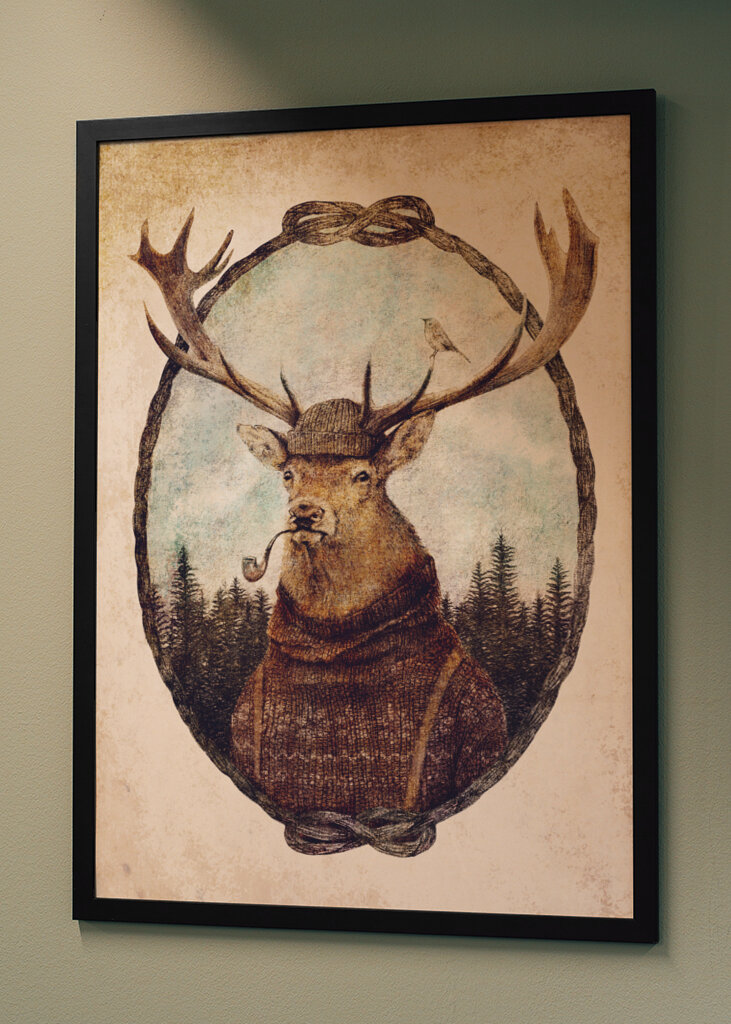 Deer Dressed In Cozy Attire