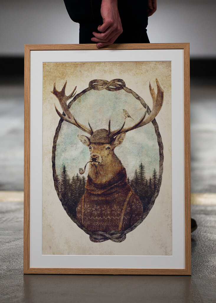 Deer Dressed In Cozy Attire