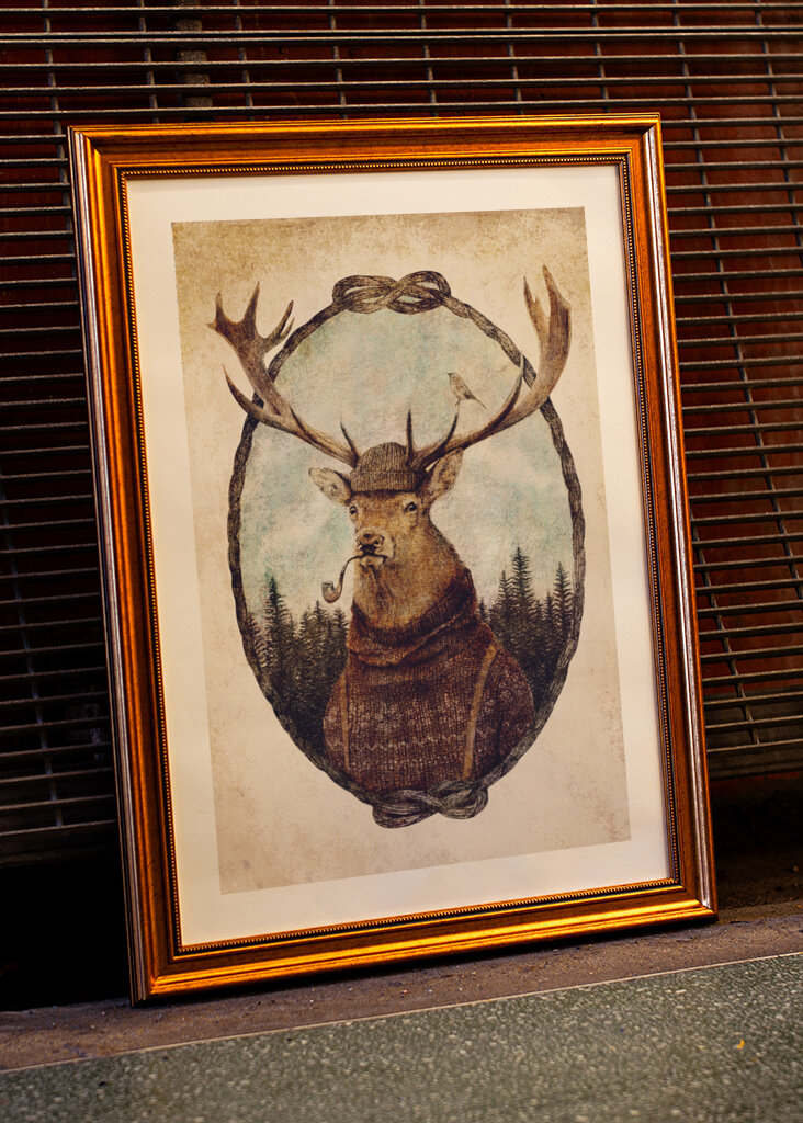 Deer Dressed In Cozy Attire