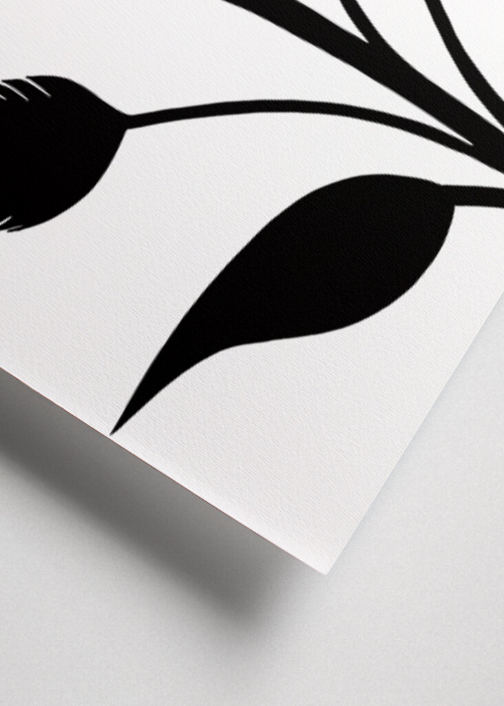 Two Prominent Flowers And Leaves