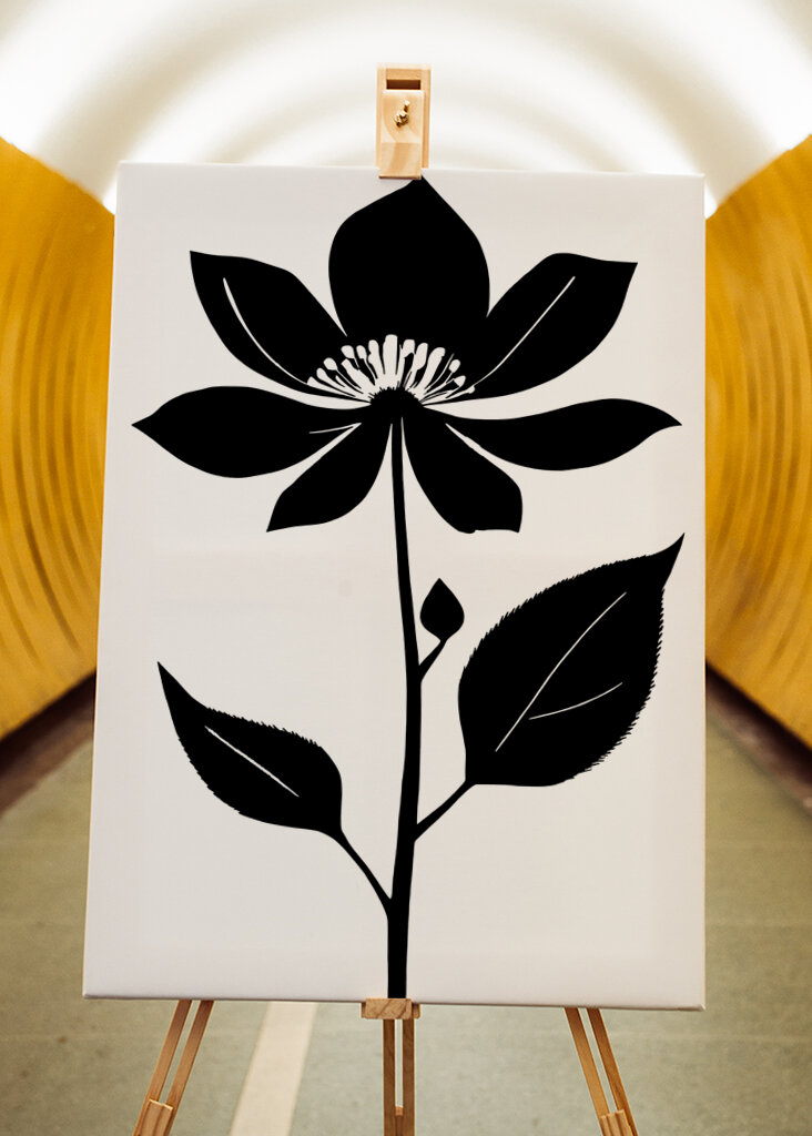 Midnight Bloom: Graphic Florals