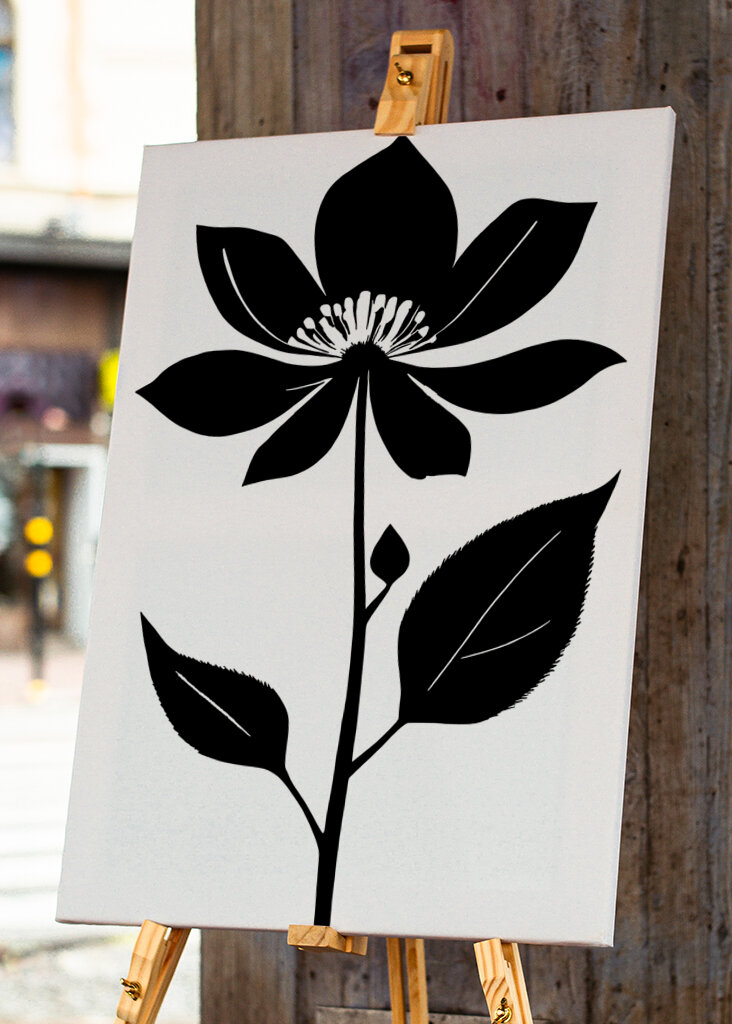 Midnight Bloom: Graphic Florals