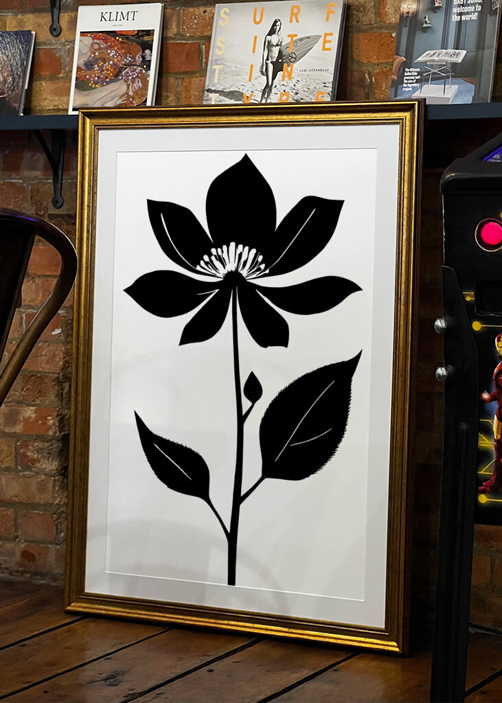 Midnight Bloom: Graphic Florals