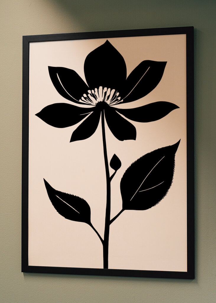 Midnight Bloom: Graphic Florals