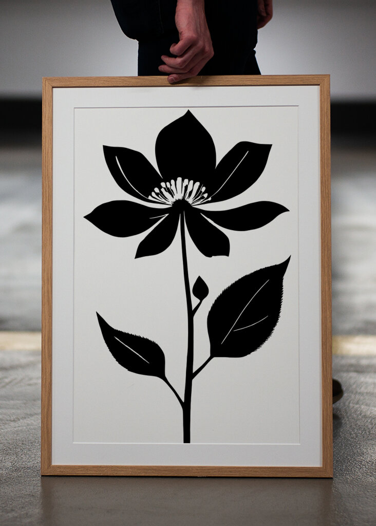 Midnight Bloom: Graphic Florals