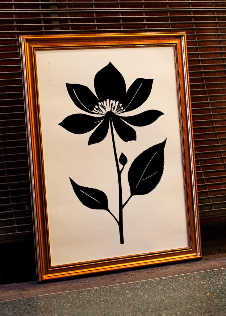 Midnight Bloom: Graphic Florals