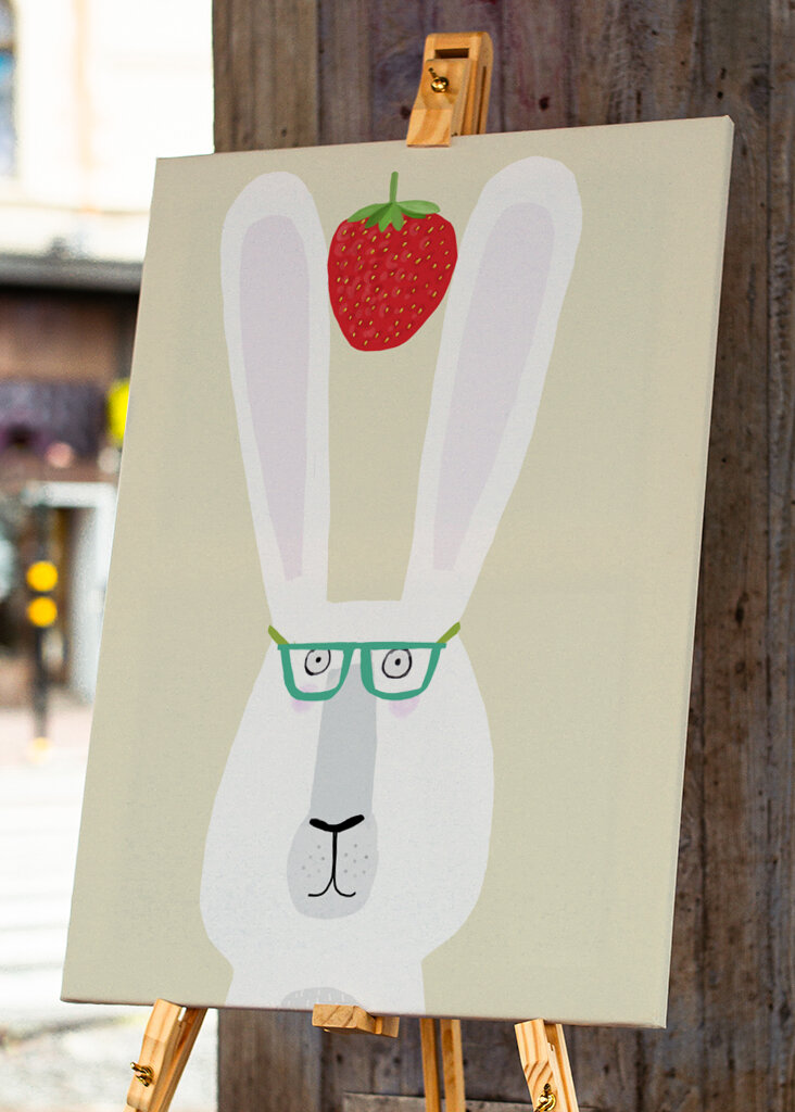 Funny Rabbit with Strawberry